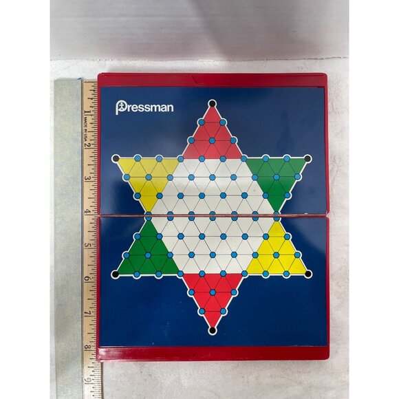 Travel Chinese Checkers By Pressman Vacation Fun Magnetic Portable 6x4 - Picture 2 of 9